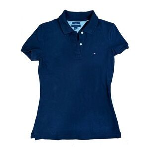 tommy hilfiger navy slim fit polo top